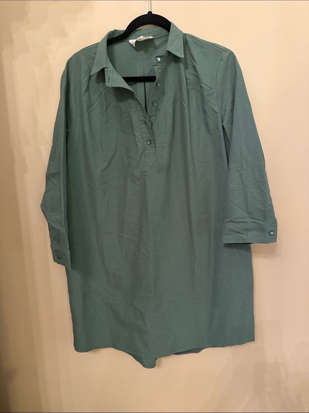 Relaxed Mint Green Tunic Dress - Women's Mini
